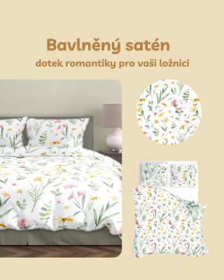 Romantické povlečení z bavlněného saténu je to pravé pro vaši ložnici a klidný spánek. 🌙⭐️ Bavlněný satén je tkanina...